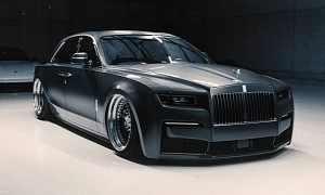 Rolls-Royce Ghost Gains Full Carbon Body in Extreme Air Stance Render