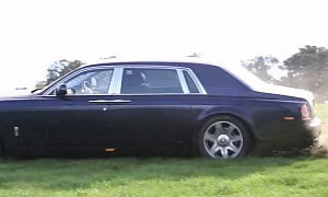 Rolls-Royce Phantom Does a Spot of Light Off-Road Drifting