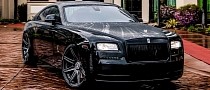 Rolls Wraith on Forged Duo-Block AGL22-8Rs Joins the Moody Autumn in Full Black