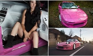Romanian Drift Girl Takes Pink Ford Probe for a Spin <span>· Video</span>