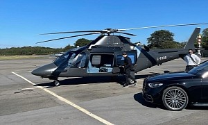 Rosie Huntington-Whiteley and Jason Statham’s Vacation Starts with a Private Helicopter
