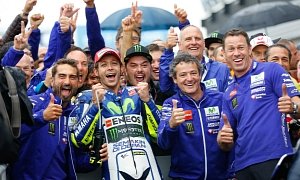 Rossi Wins at Soaked Silverstone, Ducati Again on the Podium