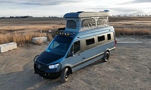 Rossmonster's New Sprinter Camper Features Serious Utility Systems and a Huge Pop-Top Roof