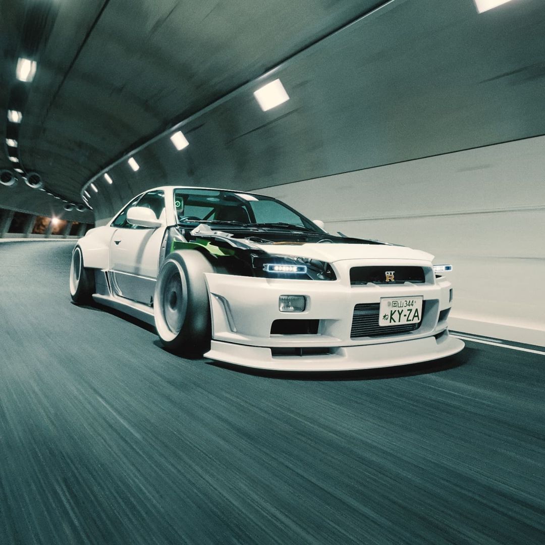 Rotary Nissan R34 Gt R Looks As Blasphemous As Someone Wearing Adidas In Nike Ad Autoevolution