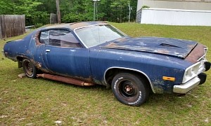 Rough 1973 Plymouth Road Runner GTX Hides Big Muscle Under the Hood