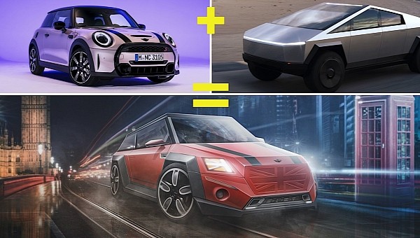 This is what a MINI-Cybertruck crossbreed could look like