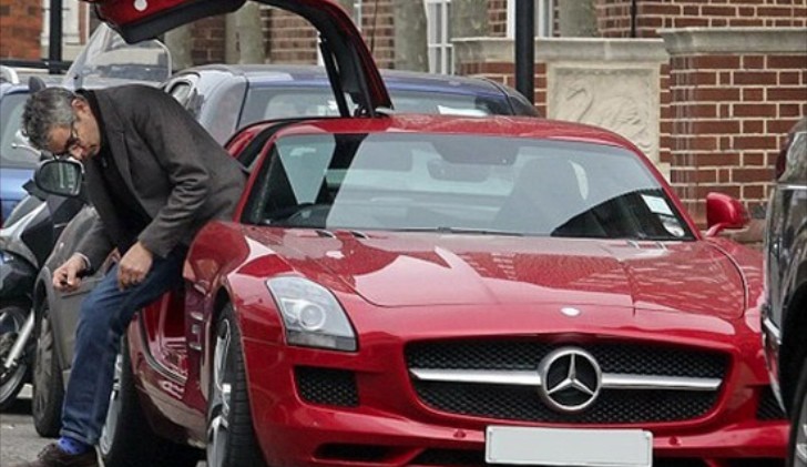 Rowan Atkinson and his Mercedes-Benz SLS AMG