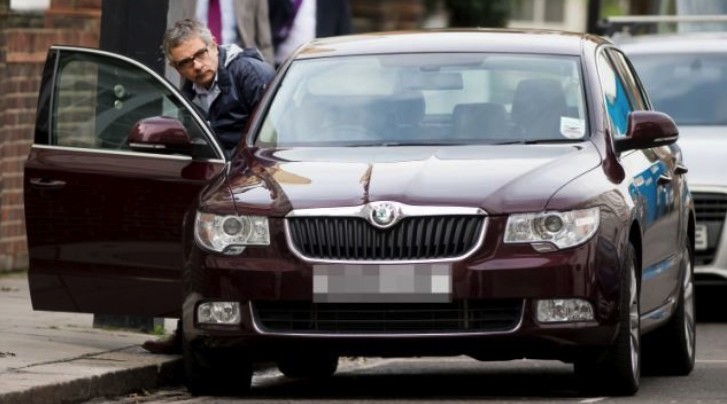 Rowan Atkinson Spotted Driving a Skoda Superb