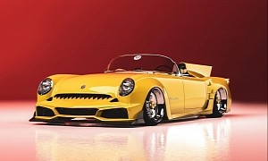 Rowdy Chevy Corvette C1 Mixes Slammed Racer Looks and Virtual C7 Powertrain