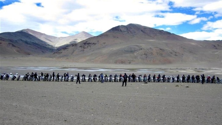 Royal Enfield bikes set out for the Himalaya mountains