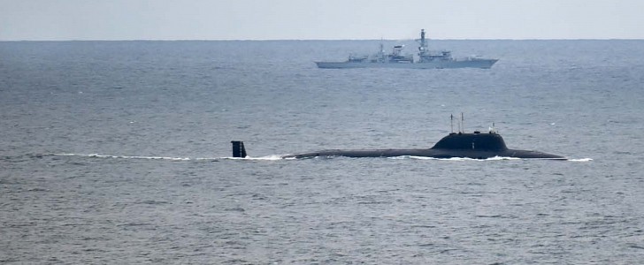 HMS Portland and the P8 Poseidon aircraft shadowed two Russian submarines