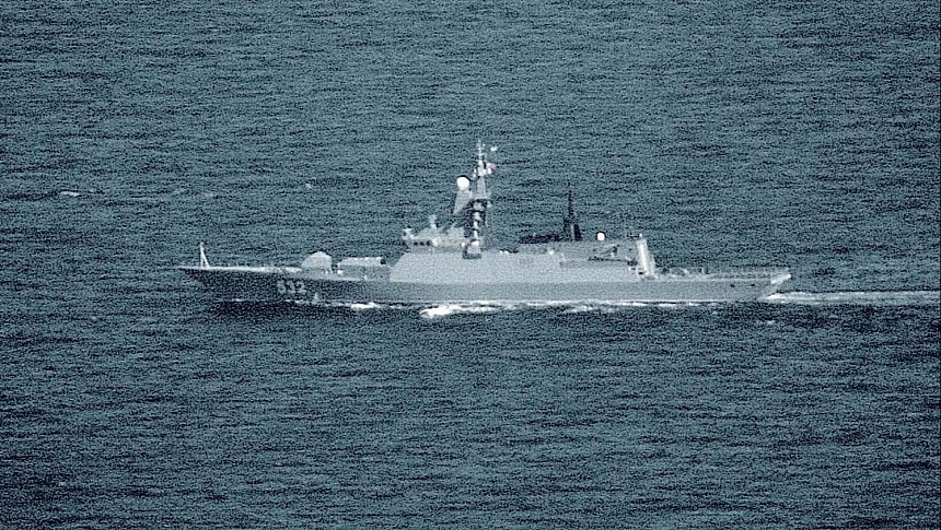 Royal Navy frigates and P8 Poseidon aircraft shadowed Russian ships