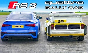 RS 3 Drag Races Sport Quattro S1, 1985 Was a Good Year