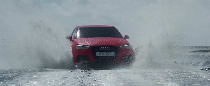 RS3 vs. H2O: Audi's Super-Hatch Races a Speedboat