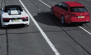 RS6 performance Is Faster than New R8 Spyder in Drag Race