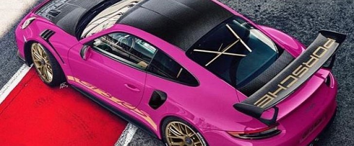 Ruby Star 2019 Porsche 911 GT3 RS with Gold Accents Render