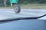 Runaway Tire Takes Out Unsuspecting Jeep Wrangler on New Jersey Highway
