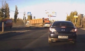 Runaway Truck Wreaks Havoc in Russia