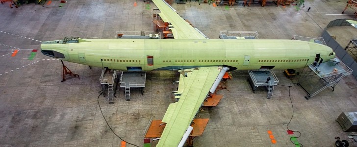 Il-96-400M in the final assembly stage