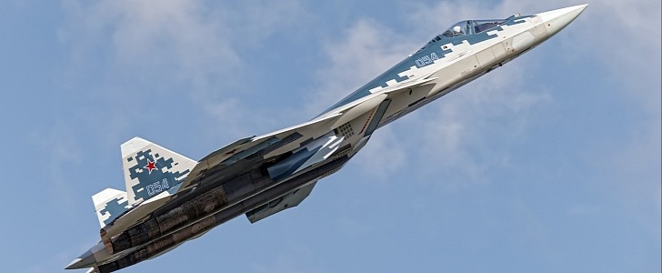 The Su-57E is the export version of Russia's fifth-generation stealth fighter jet.