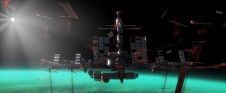 ISS de-orbit animation