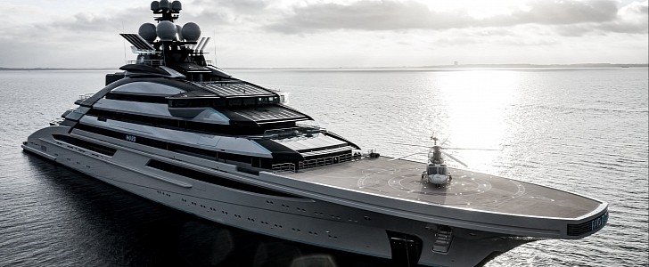 Nord is a giant superyacht that comes with its own helicopter