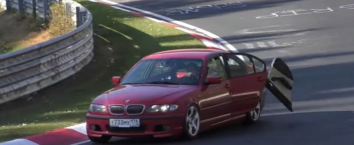 Russian BMW "Disintegrates" during Megane RS Nurburgring Chase