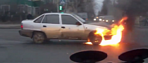 Russian Car Spontaneously Bursts into Flames