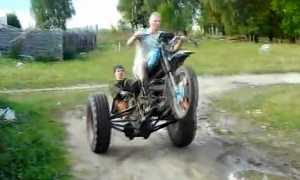 Russian DIY IZH Trike Is THE Wheelie Machine