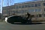 Russian Driver Cuts Rider Off, Somersault Not Exactly Perfect