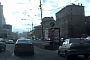 Russian Driver Does Not See Concrete Abutment