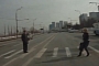 Russian Driver Ignores Crosswalk - Narrowly Misses Pedestrian