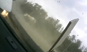 Russian Driver Misjudges Gap On Highway and Causes Massive Crash