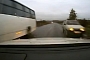 Russian Driver Squeezes Through Impossibly Small Gap