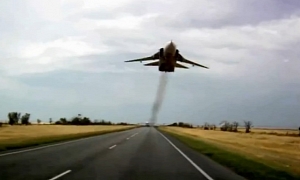 Russian Highway Police Use Su-24 Jet For Patrol Duty