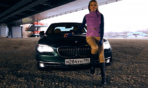 Russian Hottie Tests the BMW 760Li the Right Way: From the Back Seat