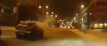 Russian Inadvertently Turns Car into Moving Fireworks Platform