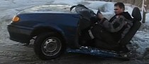 Russian Man Drifts Half a Car, Doesn't Look Safe