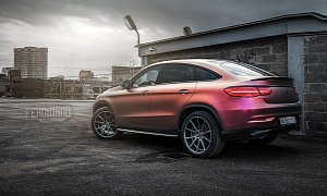 Russian Mercedes GLE Coupe Combines Vossen Wheels with Flip Wrap