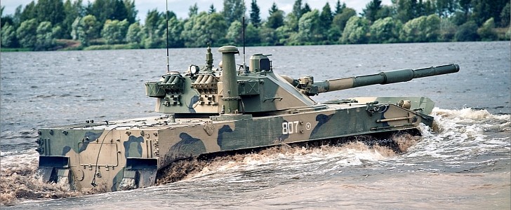 The Sprut-SDM1 is a unique amphibious light tank that can be deployed via aircraft