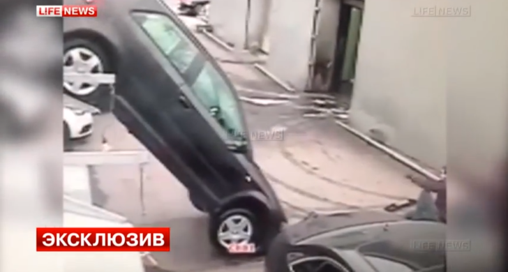 Russian Negligence Causes Audi A3 to Take a Nosedive