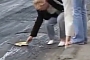 Russian Pedestrians Lose Their Shoes On Freshly Paved Road