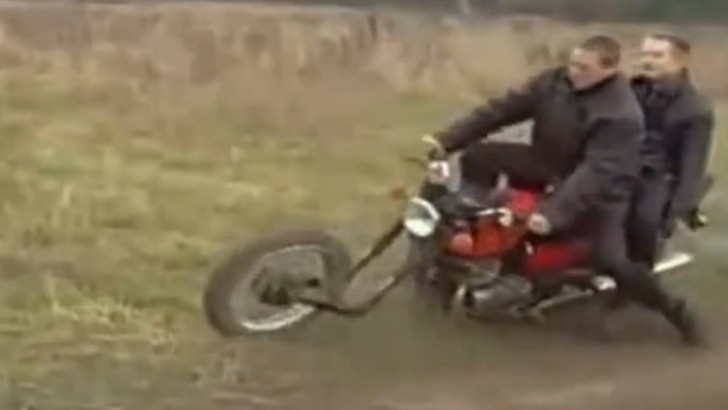 Russian Rider Lands a Wheelie, Breaks Forks
