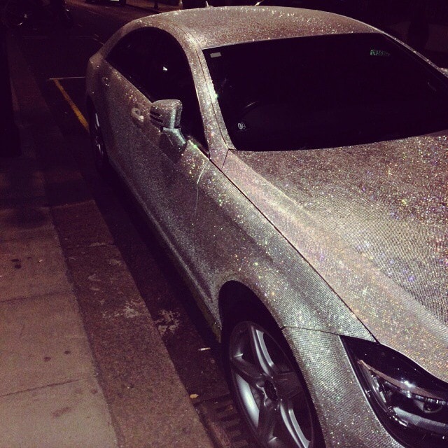 Russian Student Covers Her Mercedes CLS in Swarovski Crystals