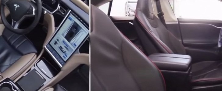 Tesla Model S with BMW interior parts