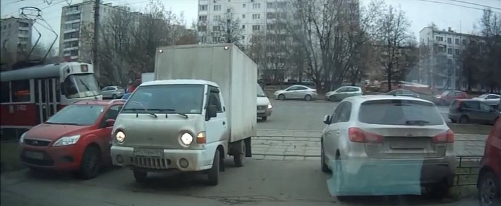 Tram accident in Russia