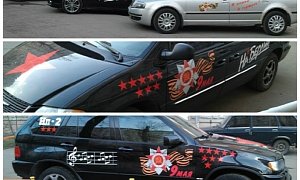Russians Love to Decorate their Cars for Victory Day
