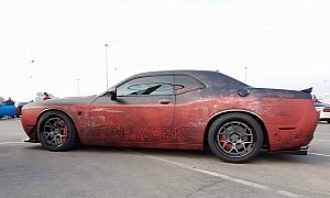 Rusty Wrap Dodge Challenger Hellcat Looks like a Muscle Beater