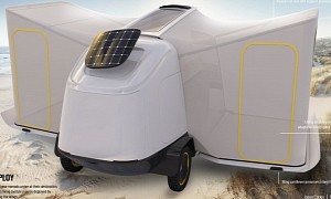 RV2035 Proposes a Teardrop Trailer That Explodes Into a Full-Size RV
