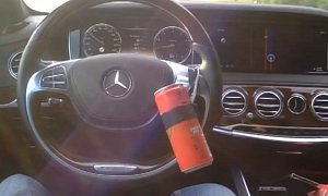 S-Class Turned into Self-Driving Car Using a Can of Juice